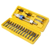 High Speed Steel Twist Drill Hexagon Screw Bit Wind Batch Titanium Coating Bit Set Woodworking Metal Plastic Tool Drills  Drivers