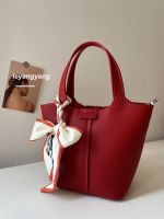 [COD] Wedding bag female red wedding bridal 2022 new large-capacity high-end sense niche vegetable basket bucket