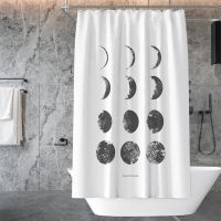 lunar eclipse Pattern curtain for bathroom moon scene shower curtain Waterproof polyester fiber bath curtain with hooks Nordic