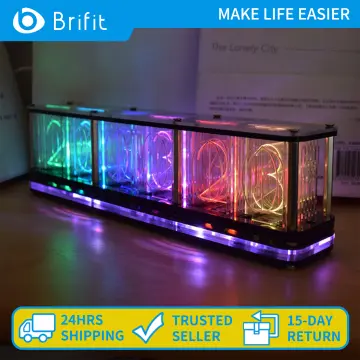 4 digit IN-8 Nixie Glow Tube Clock IN8 With Remote controller LED Backlight