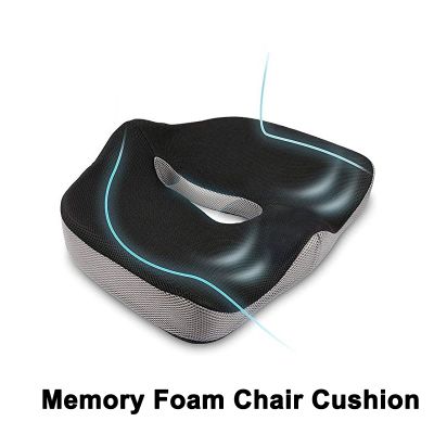 ❧❐ PurenLatex Memory Foam Chair Orthopedic Cushion Office Seat Pad Hemorrhoid Treat Car Seat Big Relief Pain Tailbone Coccyx Pillow