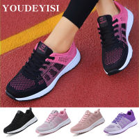 2021 Women Shoes Flats Fashion Casual Ladies Walking Basket Lace-Up Mesh Breathable Female Sneakers Zapatillas Mujer Feminino