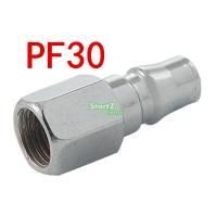 Pf30 3/8 PT ท่อเครื่องอัดอากาศแบบนิวแมติกขั้วต่อหลอดไฟ LED ปลั๊กเชื่อมอย่างรวดเร็ว