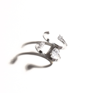 SWAN - Rose Gold Ring แหวนเงินแท้ แหวนฟรีไซส์ ฝังเพชรคิวบิคเซอร์โคเนีย cubic zirconia
