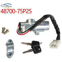 ใหม่48700-75P25สำหรับ Nissan Pathfinder 90-96สวิตช์จุดระเบิด &amp; ล็อค Barrel cylinder Set 2 Keys 4870075P 48700-01G25