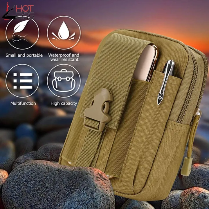 Tactical Molle Pouch Water Resistant Belt Bag Men Nylon Mobile Phone ...