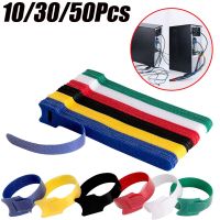 10/30/50pcs Releasable Cable Organizer Box cord Ties Mouse Earphones Wire Management Nylon Cable Ties Loop Hoop Tape Straps Tie Cable Management