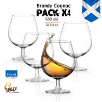 แก้วบรั่นดี 4 Pcs. แก้วเหล้า แก้ววิสกี้ แก้วโอเชี่ยน Brandy Glass Cognac Glass Ocean Glass Madison Cognac 1015N22