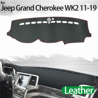 Leather Dashmat Accessories Car-Styling Dashboard Covers Pad Sunshade Dash Mat For Jeep Grand Cherokee WK2 2011-2019