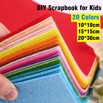 【DT】hot！ 20Colors20Pcs Nonwoven Felt Fabric Needlework Patchwork Bundle Kids Scrapbooking Quilting Sheet Sewing Crafts