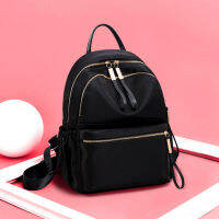 Oxford cloth ladies backpack 2022 new Korean version of the tide fashion solid colour nylon shoulder backpack female