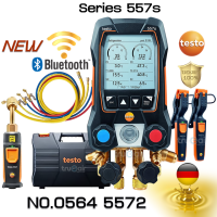 testo Manifold Gauge ดิจิตอล Testo 557s "Smart Vacuum Kit With Filling Hoses" หน้าจอขนาดใหญ่ พร้อมไฟ Backlight รองรับ Application Testo Smart