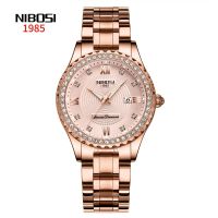 ZZOOI NIBOSI Women Watch Luxury Brand Fashion Ladies Watch Rose Gold Steel Wristwatch Casual Female Clock Waterproof Montre Femme