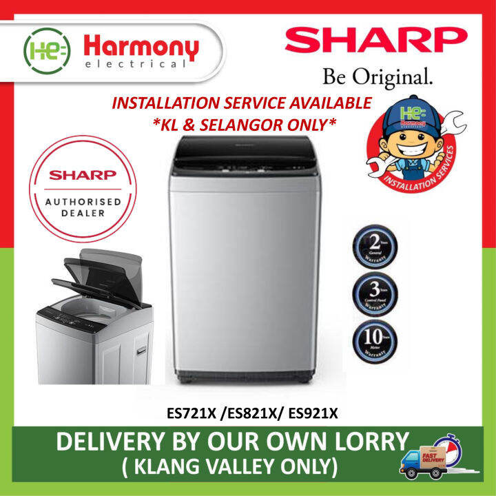 SHARP ES721X 7.5kg Washing Machine Washer Machine Basuh 洗衣 ( Delivered
