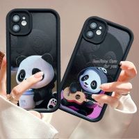 เคส RouJiang สำหรับ iPhone 15 14 13 12 11 Pro Max X Xr Xs Max 7 8 Plus SE 2020อนิเมะการ์ตูนคลาสสิกดื่มนมแพนด้าน้อยน่ารักถุงเท้าแฟชั่นสตรีเคสโทรศัพท์