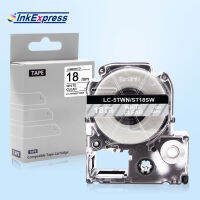 18mm ST18KW Tape For Epson ST18KW White on Clear Label Tape King Jim LC-5TWN Printer Ribbon For Epson LW-300 LW-400 Label Maker