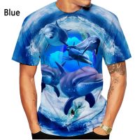 2022 New Fashion Animal Dolphin 3D Printing T-Shirt Summer Mens Ladies Casual Short Sleeve T-Shirt