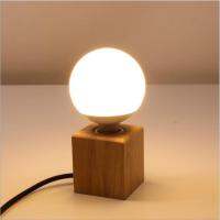 Simple art solid wood small desk lamps fashion E27 bulb led Desk Lamps bedroom study decoration art lamps Z50
