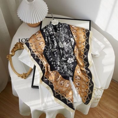 LUCY Fashion Scarf 110 * 110cm square scarf womens shawl printed scarf silk scarf
