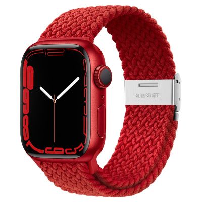 Braided solo loop strap For Apple watch band 44mm 40mm 45mm 41mm 42mm Elastic Nylon correa bracelet iWatch series 4 5 se 6 7 3 8 Straps