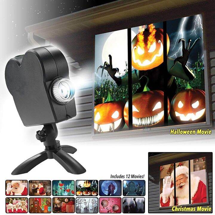 halloween projector with screen window 12 movie projector lights
