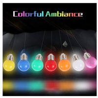 หลอดไฟสีสันสดใส Led 7สี E27 3W 220V รูปทรงกลมโคมไฟสไตล์วินเทจไฟแฟชั่นสวยงามสำหรับตกแต่งบ้านปาร์ตี้บาร์คลับ