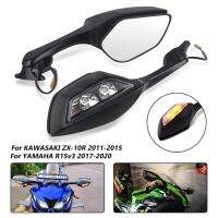 Motorcycle Modified Accessories Dual-Light LED Rearview Mirror For KAWASAKI ZX-10R 2011-2015 For YAMAHA R15V3 2017-2020