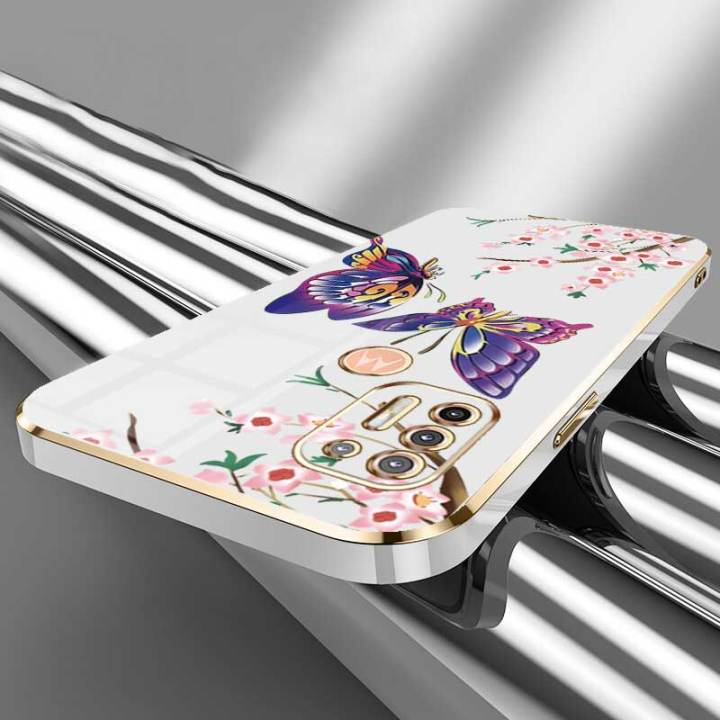 เคสสำหรับ-moto-g-9-plus-moto-g-สไตลัส-2021-moto-g-9-moto-g-เพาเวอร์8-moto-g-8-play-moto-g-8-power-moto-g-8-power-lite-moto-g-9-play-ผีเสื้อสวยงามหรูหราพร้อมกล้องดอกไม้เคสป้องกันโทรศัพท์ขอบชุบซิลิโคนนิ