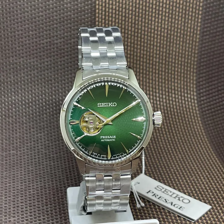 TimeYourTime] Seiko SSA441J1 Presage Cocktail Open Heart Green Analog  Automatic Japan Watch | Lazada Singapore