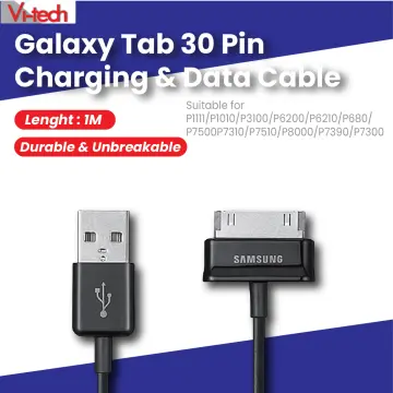 Charging Sync Data Charger Cable Cord-30-Pin Compatible for Samsung Galaxy  tab 2 10.1 8.9 7.7 7.0 Plus inch Tablet (Black)