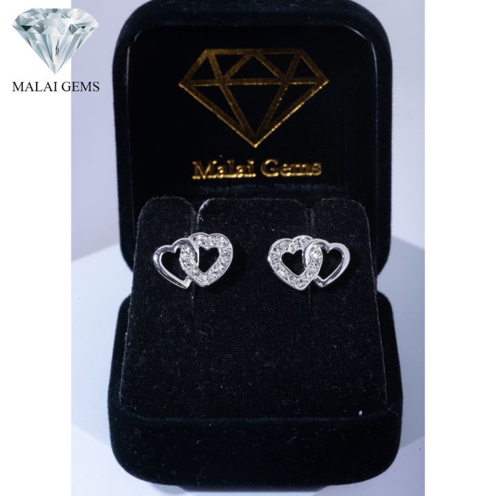 malai-gems-ต่างหูเพชร-ต่างหูหัวใจ-ต่างหูเพชรหัวใจ-เงินแท้-silver-925-เพชรสวิส-cz-เคลือบทองคำขาว-รุ่น-11009805-แถมกล่อง