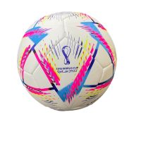 TIMI】2022 AL-RIHLA Qat-Ar World Cup Official Match Ball No. ลูกบอลฝึกซ้อม,ลูกฟุตบอลวัสดุ PU คุณภาพสูงสำหรับการแข่งขันในร่มกลางแจ้ง5ลูก