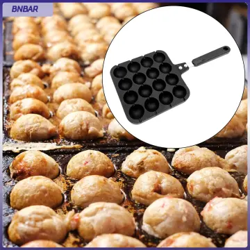 Frying Pan 15 Holes Restaurant Cast Iron Durable Takoyaki Easy Clean  Cooking Kitchen Home Octopus Ball Meatball Pot Thickened