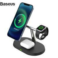Baseus CF31 3-In-1 Magnetic Wireless Charger 15W Fast Charging Stand Holder สำหรับ Apple Watch/airpods/iphone และอุปกรณ์ที่รองรับ Qi