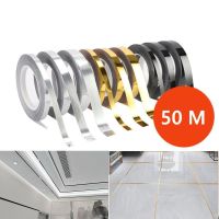 ☑✟❡ Brushed Material Tile Sealing Tape 50 Meters Self-adhesive Beautiful Seam Stickers Ceiling Waterproof Decorative Seal Sticker