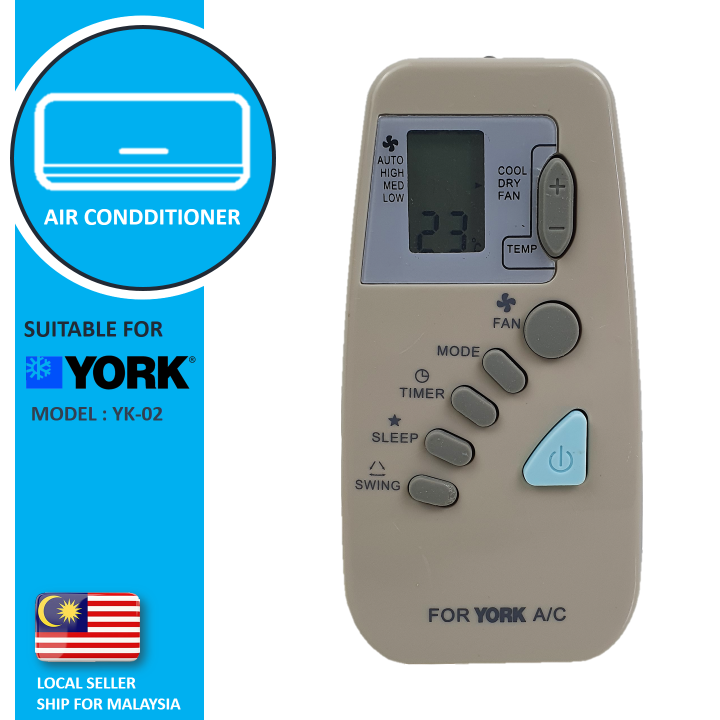 YORK AIR CONDITIONER REMOTE CONTROL (YK02) Lazada