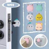 Cartoon Silicone Door Stopper Crash Pad Wall Protector Decorative Damping Anti-slip Shockproof Door Stops Handle Bumper Guard