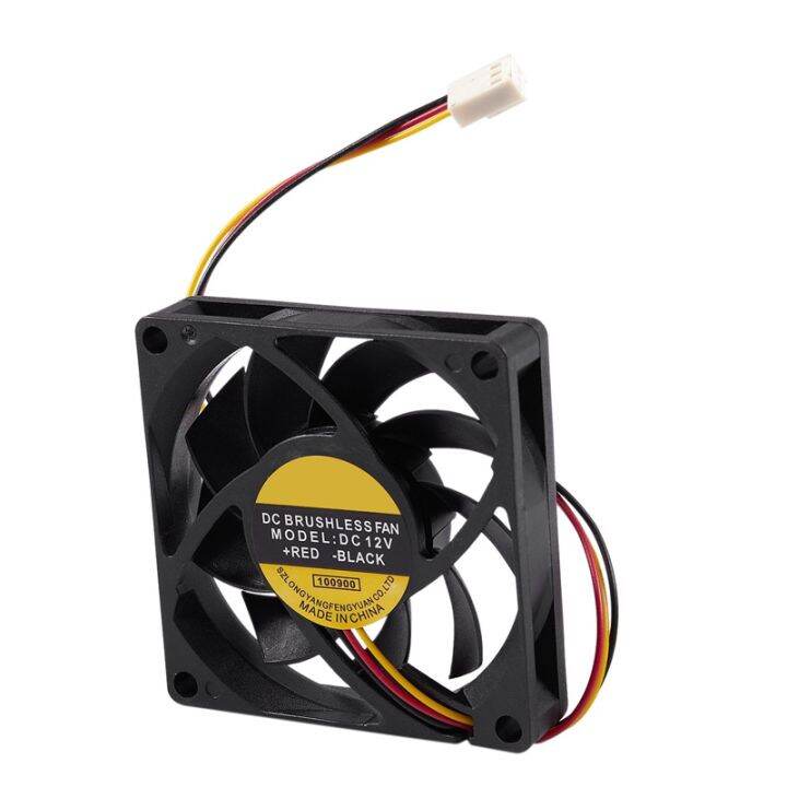 70x70mm-12v-3-pin-pc-computer-case-cpu-dc-brushless-cooler-cooling-fan-black