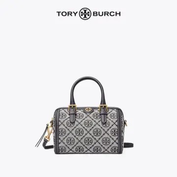 Tory Burch T Monogram Mini Bucket Bag in Black