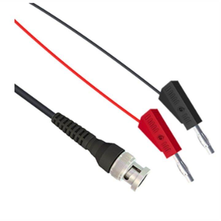 p1009-bnc-to-dual-4mm-stackable-banana-plug-test-lead-probe-bnc-cable-for-oscilloscope-signal-generator-120cm