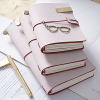 White Fog Wax Leather TN Hand Book Leather Notepad Handmade Cowhide Notebook Loose-leaf Pink Girl Hand Book Notebook Note Books Pads