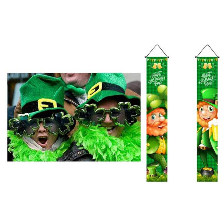 1-pair-of-st-patricks-day-decorations-hang-sign-banners-couplets-couplet-decorative-door-curtain-for-st-patricks-day-decorations