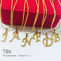 Dddd】tbk สร้อยสร้อยทองสำหรับผู้หญิงตัวหนังสือสเตนเลสสตีลไม่ก่อให้เกิดอาการแพ้2591n 18นิ้ว