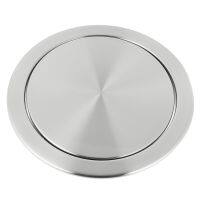 L5Kitchen Flap Lid Stainless Steel Flush Recessed Built-In Balance Flap Cover Trash Bin Garbage Can Trash Lid Kitchen Counter Top