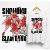 Ag เสื้อยืดแขนสั้นลําลอง ทรงหลวม พิมพ์ลายกราฟฟิคอนิเมะ Slam Dunk SHOHOKU พลัสไซซ์ สีดํา สีขาว