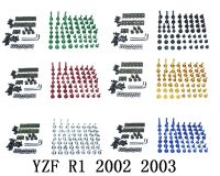 Motorcycle Complete Fairing Bolts Kit Bodywork Screws For Fit YAMAHA YZF R1 2002 2003