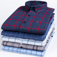 【YY】Men Luxury Large Size Plaid Long Sleeve 100 Cotton Checked Elegant Shirts Man Casual Clothes Plus Oversize Blouse