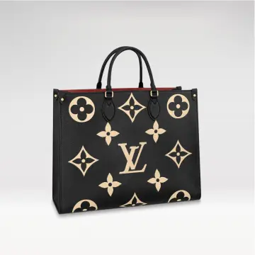 Louis Vuitton Cream Monogram Giant Empreinte Leather Onthego GM