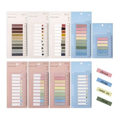 1720 Pieces Sticky Tabs, Page Markers Sticky Notes Tabs Writable and Repositionable Page Flags Book Tabs with Ruler