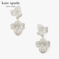 KATE SPADE NEW YORK PRECIOUS PANSY PAVE STATEMENT DROP EARRINGS  WBR00191 ต่างหู / ต่างหูห้อย